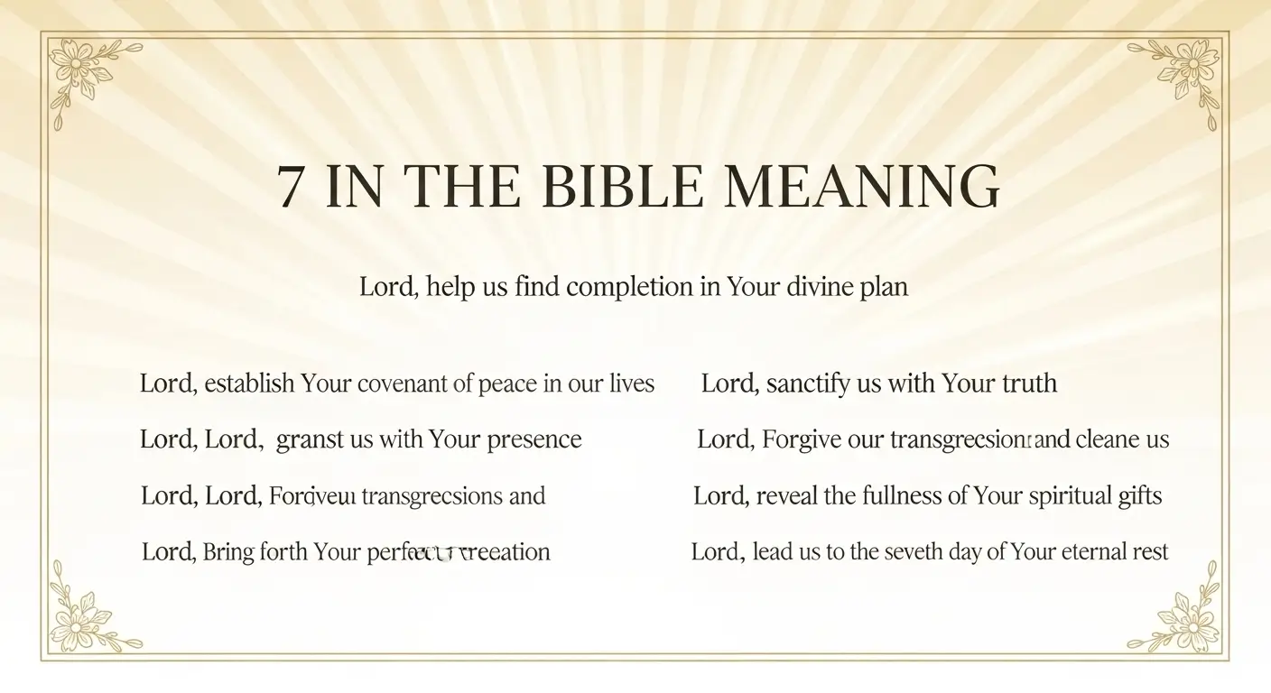 7 in the Bible Meaning