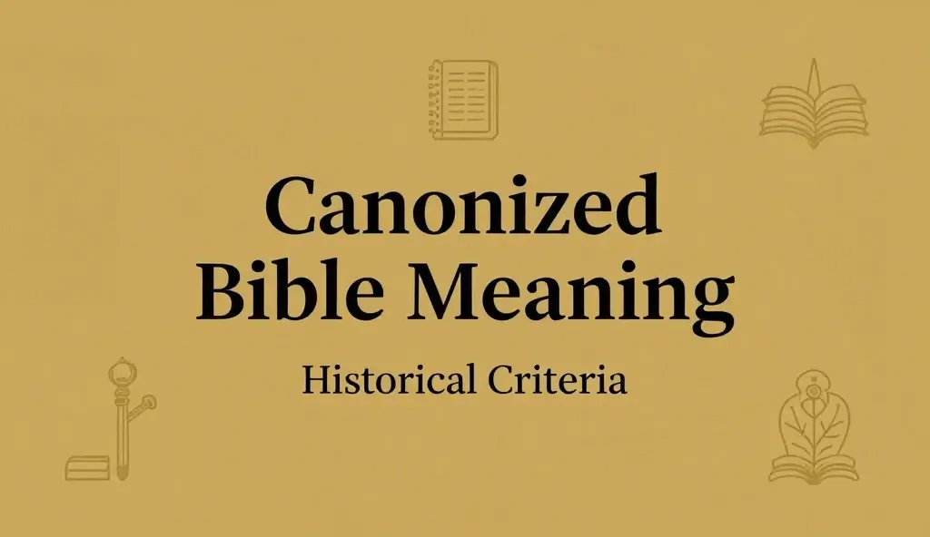 Canonized Bible Meaning